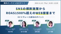 SNSの横断施策からROAS1500%超えのWEB接客まで～ECリプレース成功のポイント～
