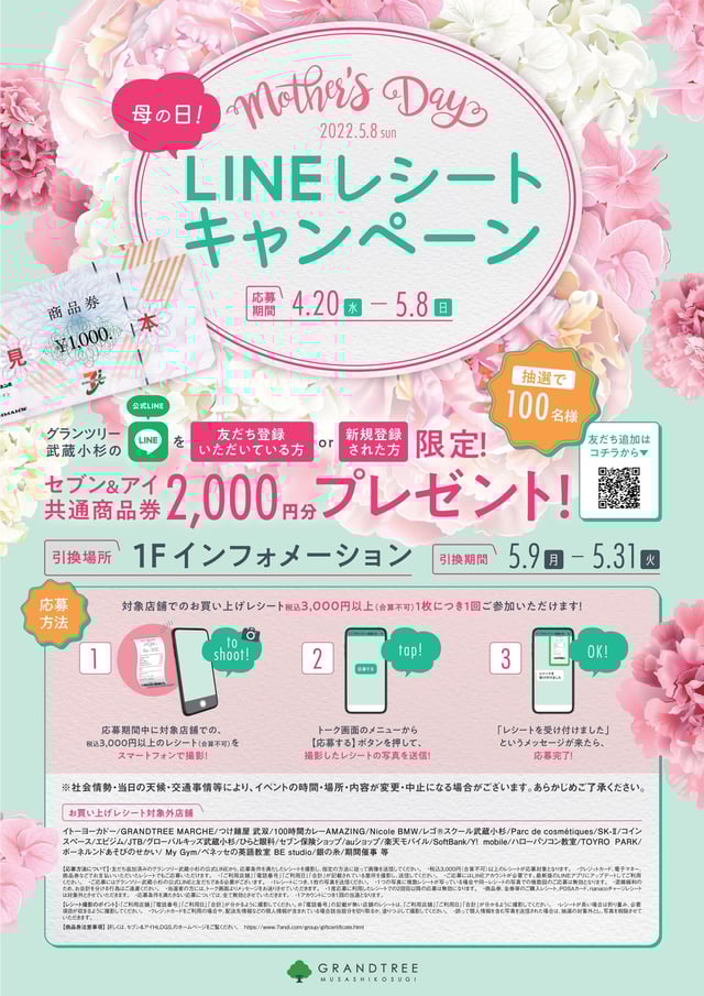 母の日！LINEレシートキャンペーン