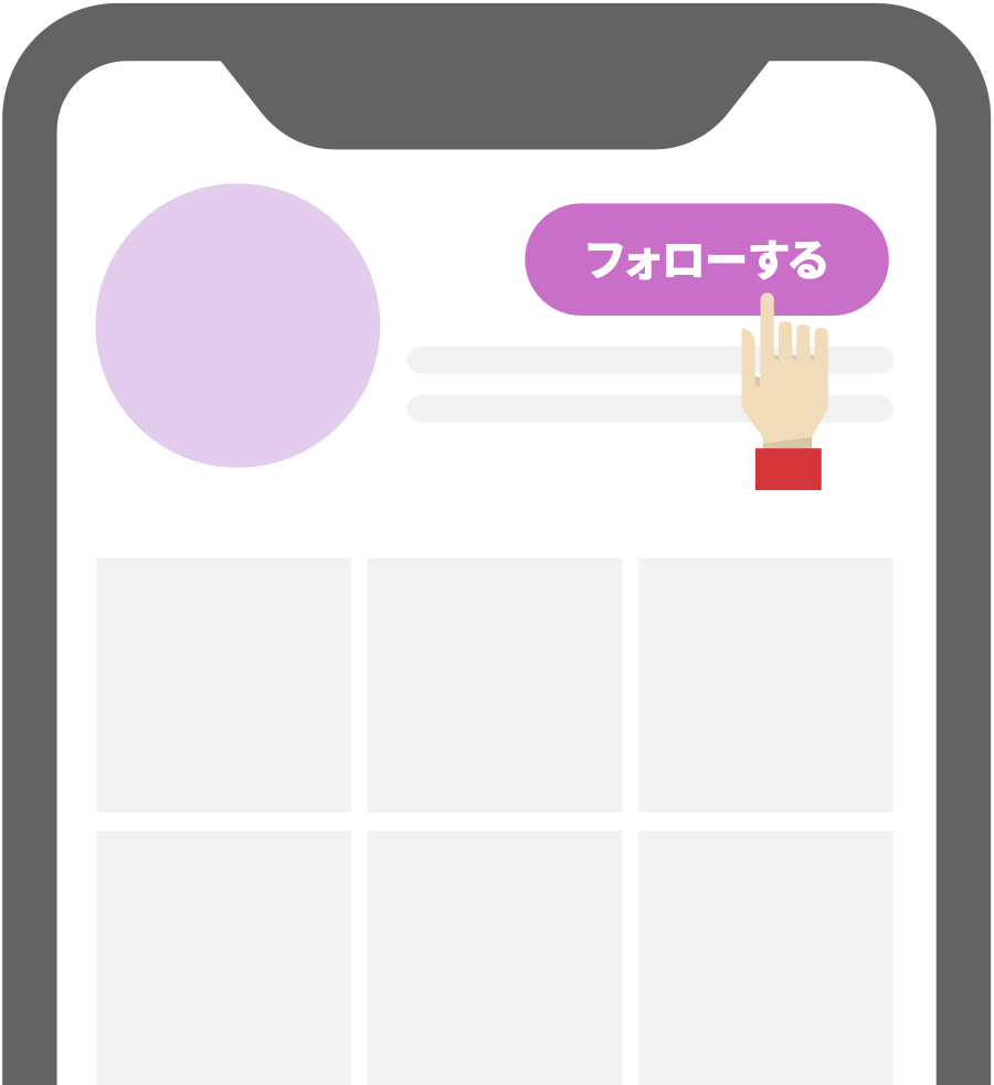対象のアカウントをフォロー